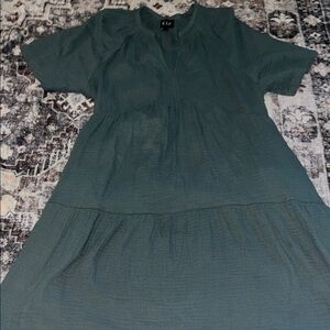 GAP Forest Green Textured Dress